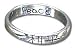 Solid Sterling Silver "Peace" Band Ring (Chinese Writing w/ English Translation Inside the Band)