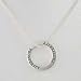 Double Sided Round PROSPERITY Affirmation Band Pendant in Sterling Silver on 16" Snake Chain, #9865