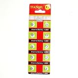Bluecell 10 Pcs AG4 Alkaline Button Cell Battery 377A CX177 LR626W for Watch Toy Calculator + Bluecell Cable Tie