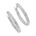 14k White Hinged 0.52 Ct Diamond Earrings