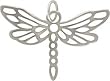 Pretty Open Design Dragonfly Pendant in Sterling Silver, #7599