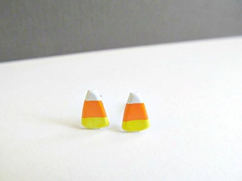 Candy Corn Stud Earrings Mini, Halloween stud earrings, tiny stud earrings