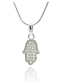 Floating Hamsa Inside Hamsa Hand Cz