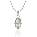 Floating Hamsa Inside Hamsa Hand Cz
