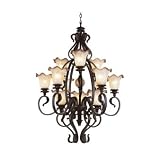 Bel Air Taste of Elegance 12 Light Rustic Bronze Chandelier