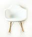 Mid Century Rocking Chair in White