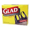 Glad Handle Tie Trash Bags, 30 Gallon, 8-Count (Pack of 6)