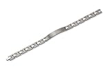 Titanium Brushed and Polished ID Bracelet - 8.5 Inch - JewelryWeb