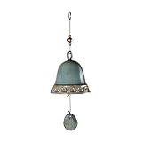 Blue Ceramic Scroll Bell