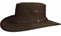 Barmah Squashy Roo Kangaroo Leather Hat, Large, Brown Crackle