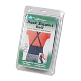 Back Support, Front Panel Hook/ Loop Closure, X-Lrg, Black, Sold as 1 each
