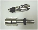 Pines Holdings KF704B/2 S/S AIR TIGHT WINE STOPPER AND BOTTLE POURER W/STOPPER SET SATIN FINISHING