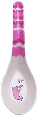 Japanese Adorable Dolphin Mascot Lavender Pink Fades Dinner Spoon Basics Multicolored