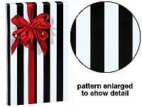 Trendy Brand New Black & White Stripes Wrap Wrapping Paper Roll 16 Foot