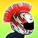 Automotive : Red Motorcycle Helmet Mohawks
