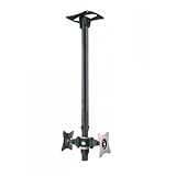 SV32 Back-to-Back höhenverstellbarer Deckenhalter für 2 Monitore bis je 10 kg Schwarz