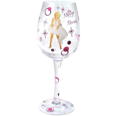 WHITE DRESS MARILYN WINE GLASS, 15 OZ