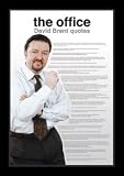 The Office UK (David Brent Quotes) White Wood-Mounted TV Poster Print (Framed and Unframed also available) - 24