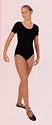 Short Sleeve Leotard Cotton/Lycra