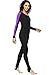 Phantom Aquatics Snorkeling Swim Lycra Skin Full Suit Wetsuit, Black/Twilight, Medium
