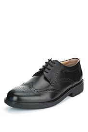 Airflex™ Wide Fit Leather Derby Brogue Shoes
