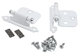 Amerock BP7139-W Variable Overlay Face Mount Self Closing Hinge, White 2-Pack