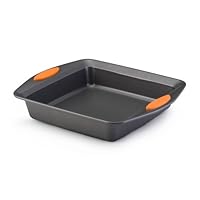 Rachael Ray Oven Lovin' Nonstick Bakeware 9-Inch Square Cake Pan, Orange