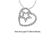 Stunning 925 Genuine Sterling Silver CZ Star and Heart Pendant