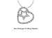 Stunning 925 Genuine Sterling Silver CZ Star and Heart Pendant