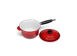 Le Creuset Blue Sauce Pan with Lid & Phenolic Handle 1.25 Qt.