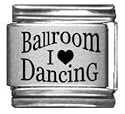 Clearly Charming I Heart Ballroom Dancing Laser Italian Charm