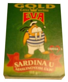 Eva Sardines in Olive Oil, 115g(4oz) by Canned Foods