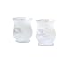 Pfaltzgraff Angel Frosted Hurricane Candle Holder with Candles, Set of 2