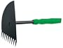 Rainbow Gardener 36418GRE Short Handled Triangle Combo Tool, Green