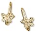 14K Yellow Gold Butterfly Lever back Pierced Earrings (Pair)