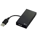 iBUFFALO USB2.0Hub �o�X�p���[ 4+1�|�[�g �[�d�|�[�g�t �u���b�N BSH5U02BK