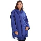 Pamela McCoy Fringe Detail Fleece Coat
