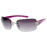 DG Eyewear Womens Fashion Square Rimless DG Sunglasses