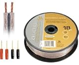 3 Pack of 100' Performance Series 18-Gauge Oxygen-Free Speaker Wire (Clear)