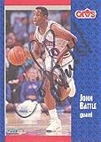 John Battle, Cleveland Cavaliers, 1991 Fleer Autographed Card