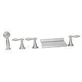 IMAGE OF FREUER Scaffale Collection: Handshower Roman Tub Faucet, Brushed Nickel