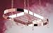 Rogar Copper Oval Pot Rack with Grid 40-in.