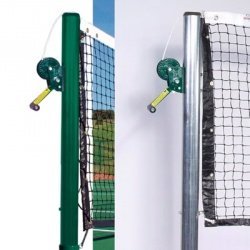 Sports Play 571-106-C Official Tennis Posts Pair - Green Powder Coat