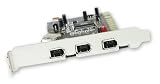 NISIS 4 Port FireWire PCI Card (3 external, 1 internal, 3 maximum connections)