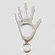 Little Sterling Silver Healing Hand Charm, #2622