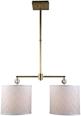 Elegant Lighting 1445D34BB Pendant Brass Tones from gemma collection with 2 bulbs lighting Lamp Home Improvement