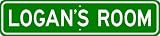 LOGAN ROOM SIGN - Personalized Gift Boy or Girl, Aluminum