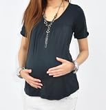 Elegant, Eco-Friendly Dual Maternity/Nursing Emily Blouse - Black