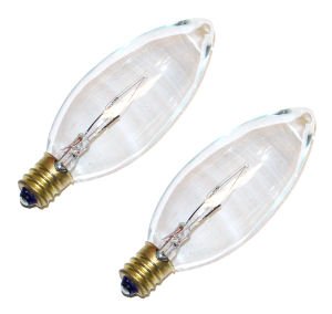 60 watt 120 volt B10 Candelabra E12 Base Westinghouse Light Bulb