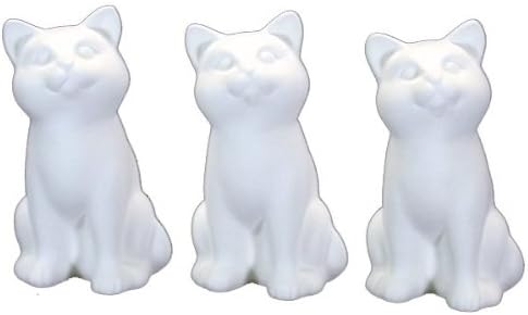 Ceramic Bisque - Ready to Paint - Small Cats - Kittens - 3 pack